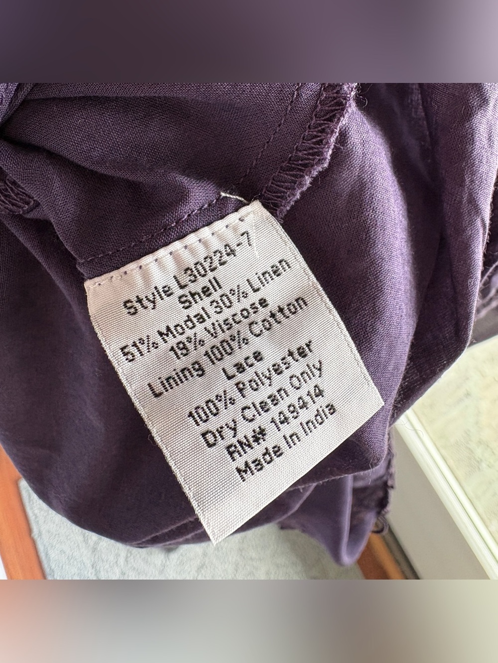 NWT Jade by Johnny Was Mitska Lace Mini Dress in Deep Plum M - Picture 7 of 7